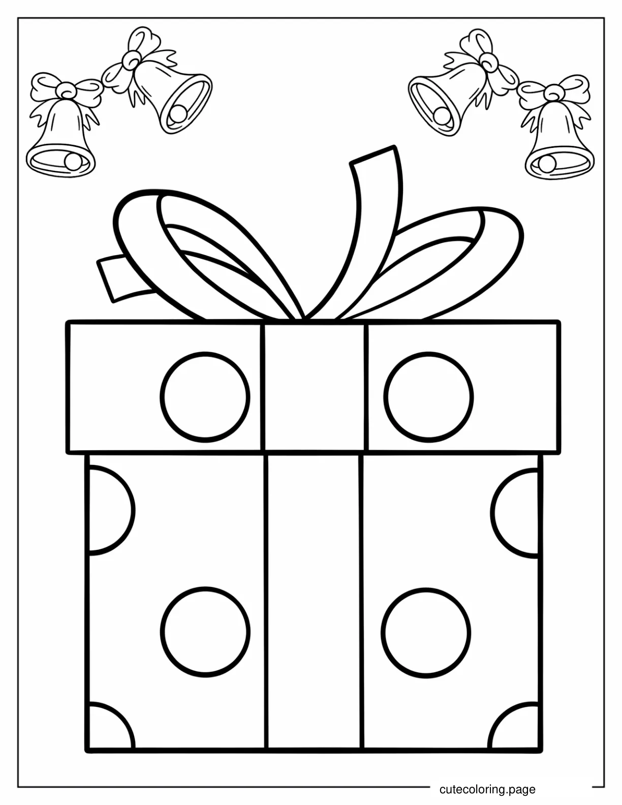 Easy Christmas Present To Color coloring page