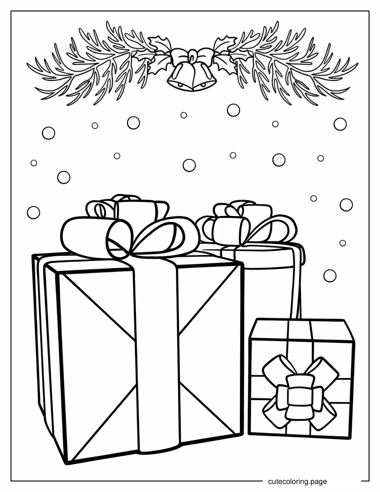 Jumbo Christmas Present Coloring Pages coloring page