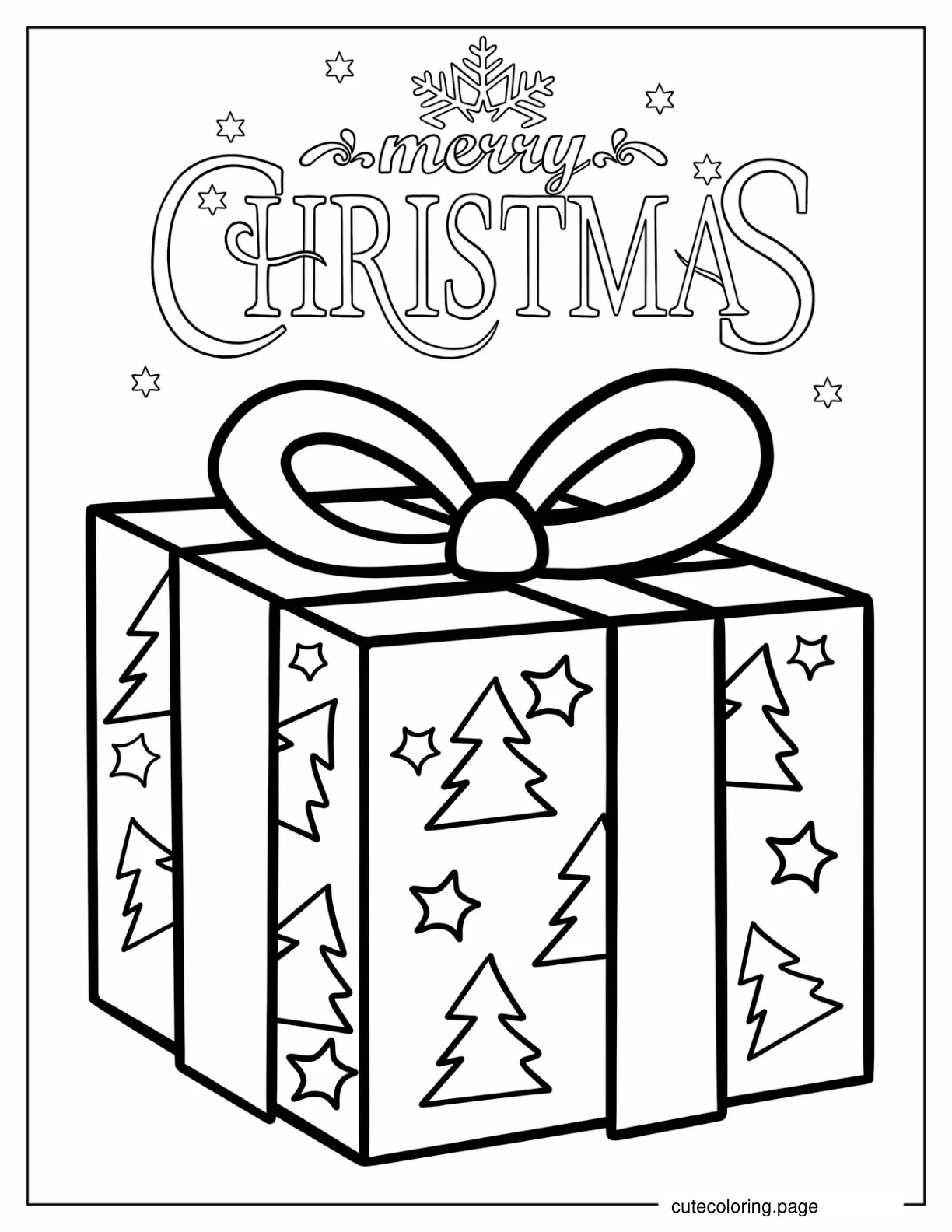 Merry Christmas With Parent To Color coloring page