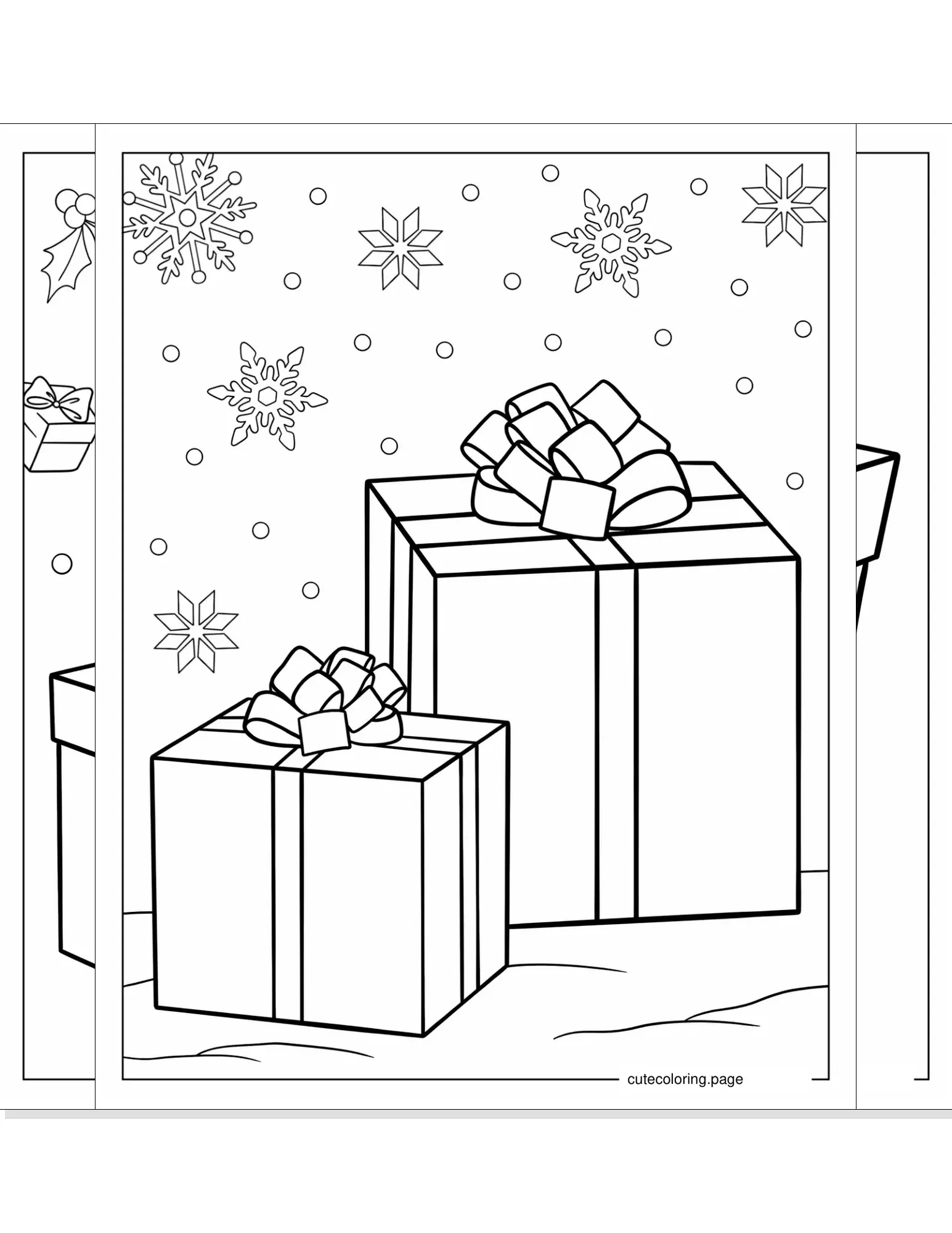 christmas present coloring pages coloring page