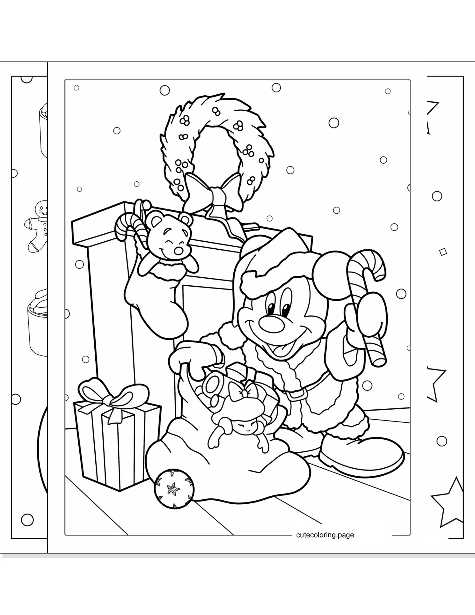 christmas stockings coloring pages coloring page