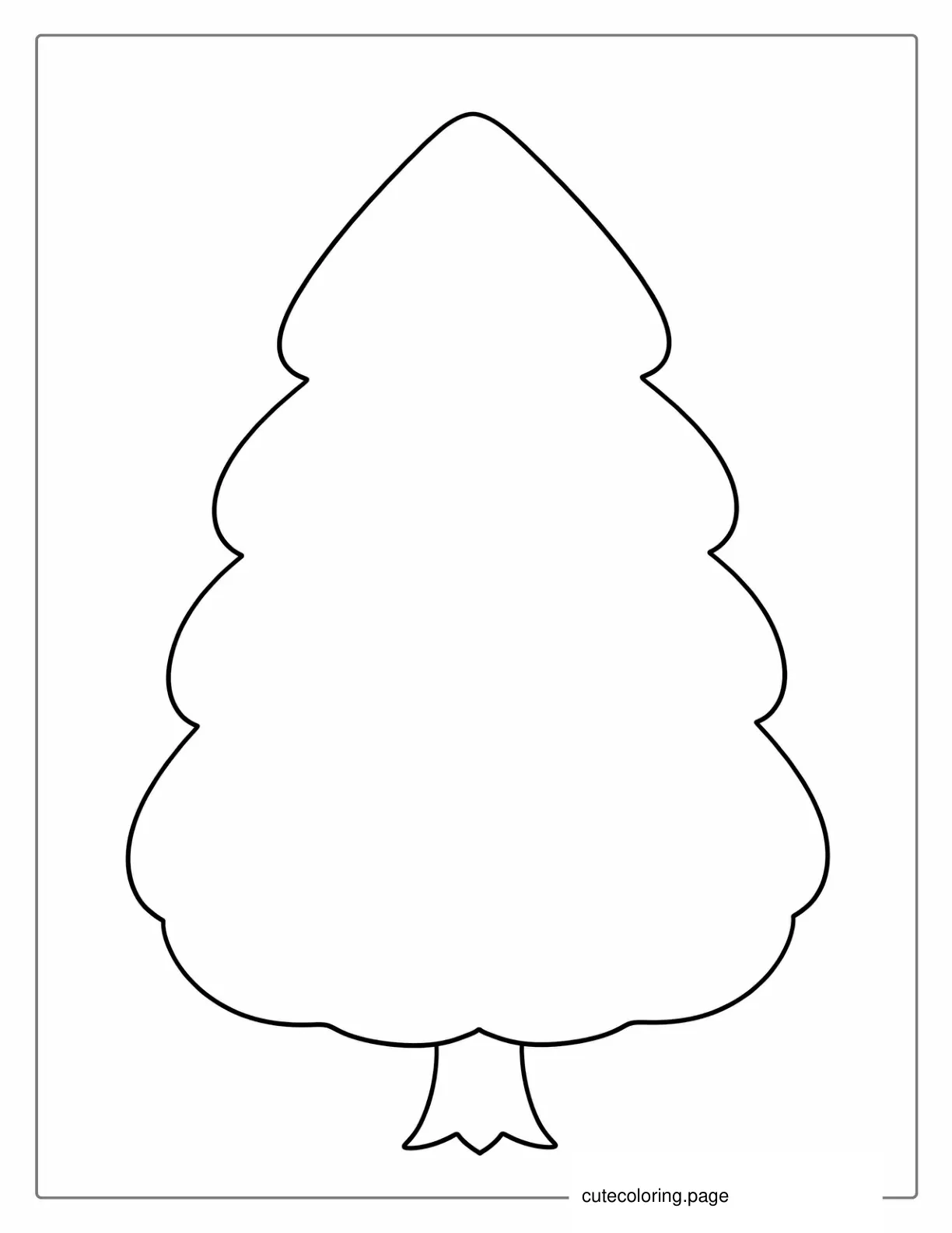 Christmas Tree Template Coloring Page coloring page