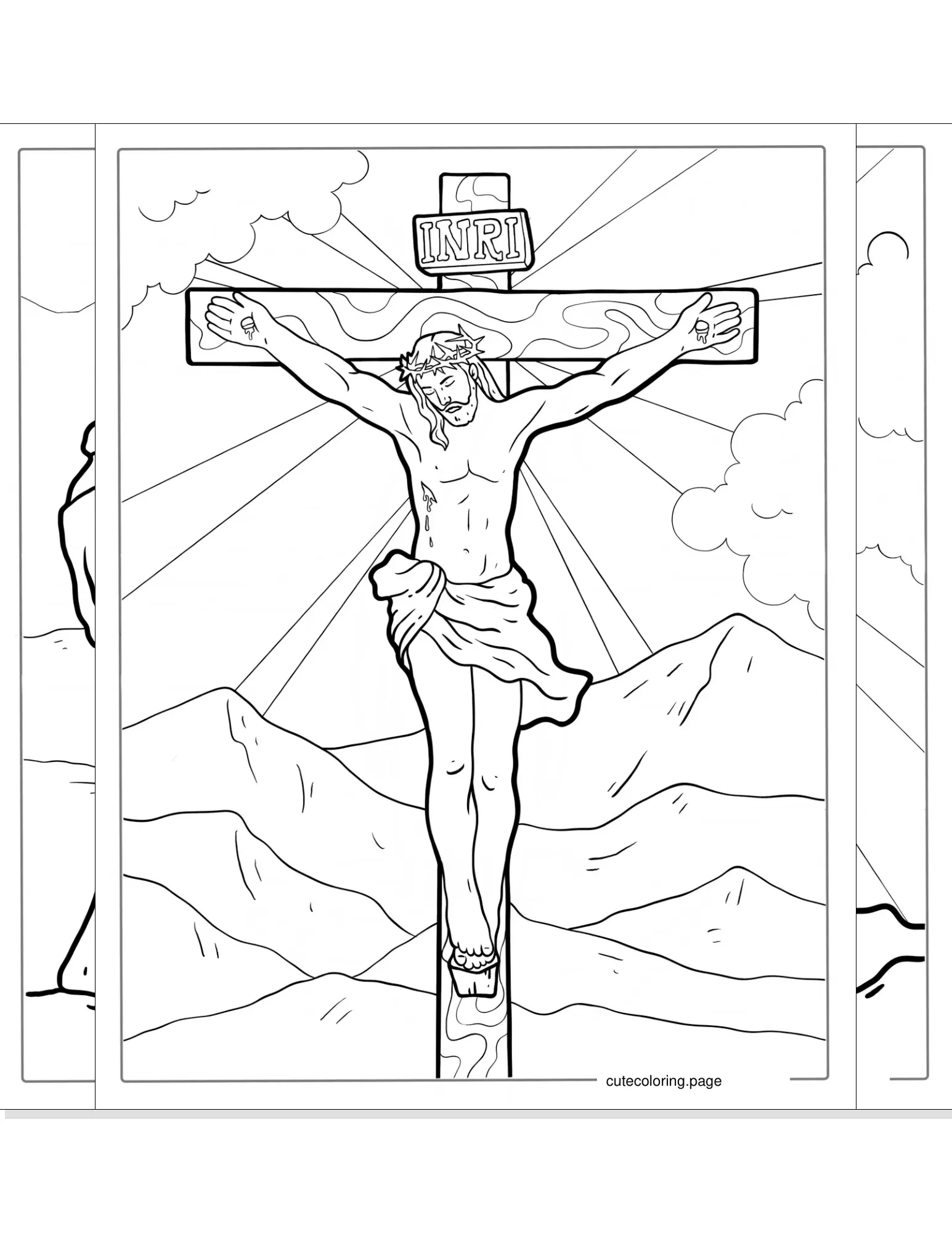 cross coloring pages coloring page