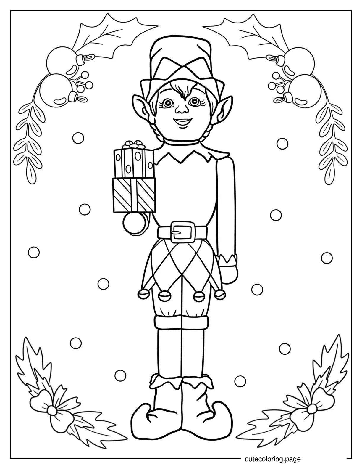 Elf Nutcracker Coloring Page coloring page