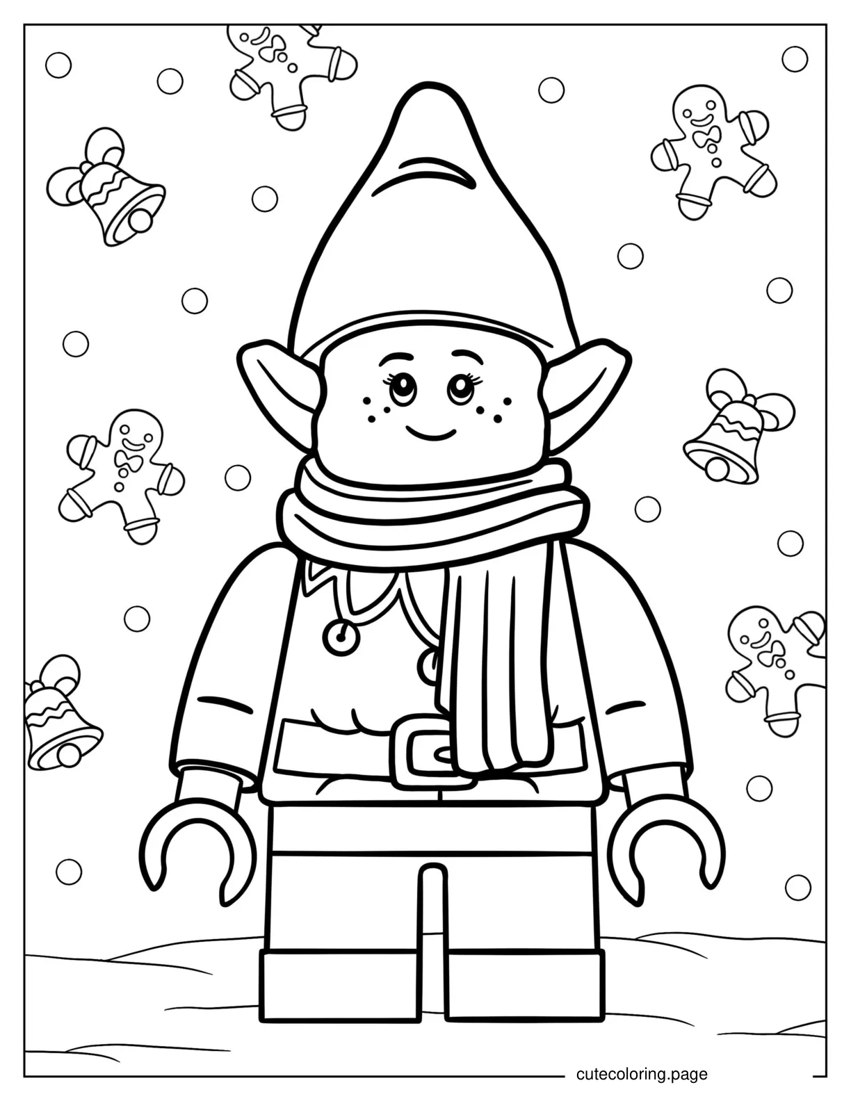 Lego Elf Coloring Picture For Kids coloring page