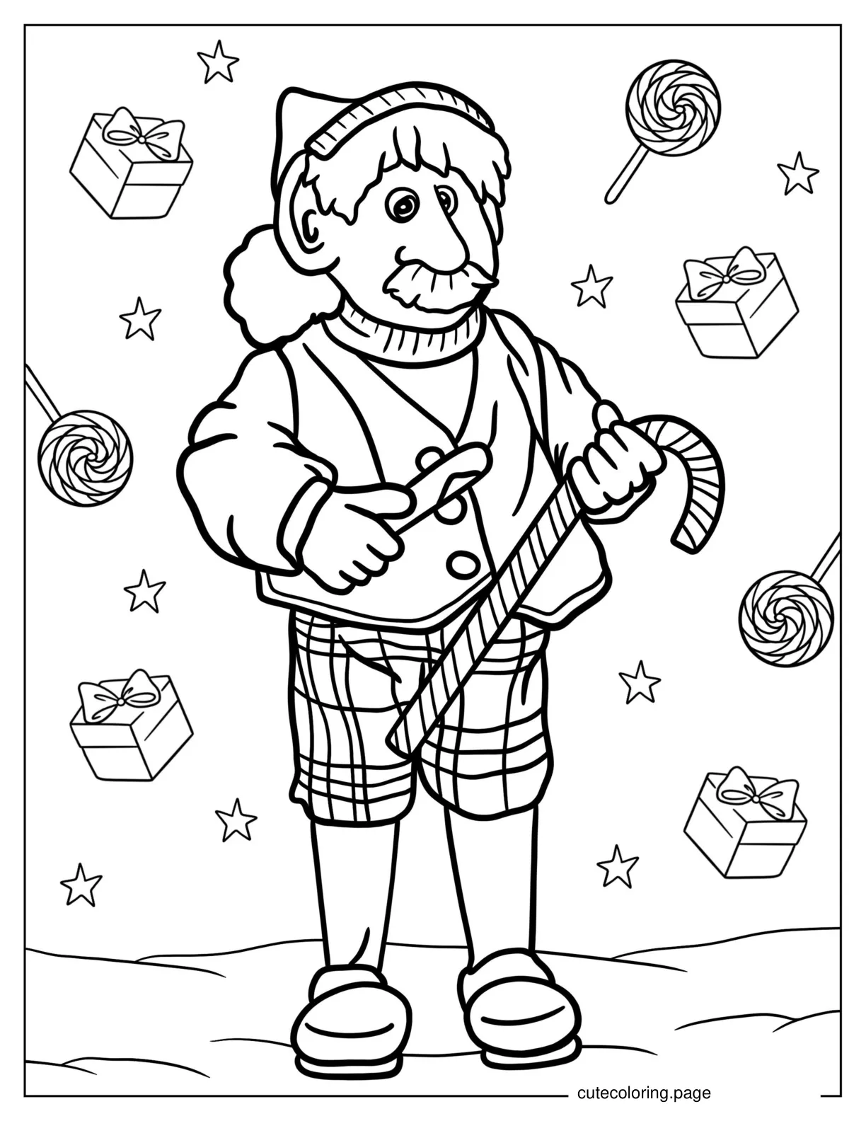 Poppa Elf Coloring Sheet coloring page