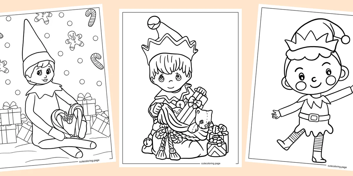 elf-coloring-pages