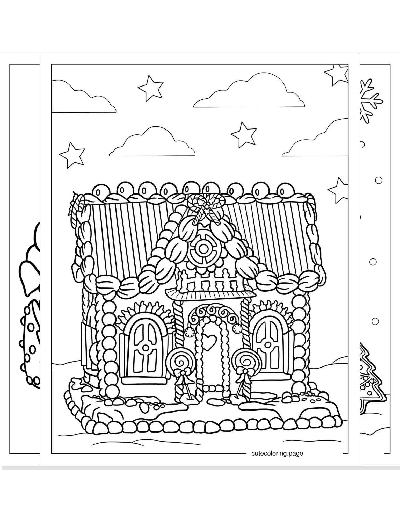 gingerbread house coloring pages coloring page