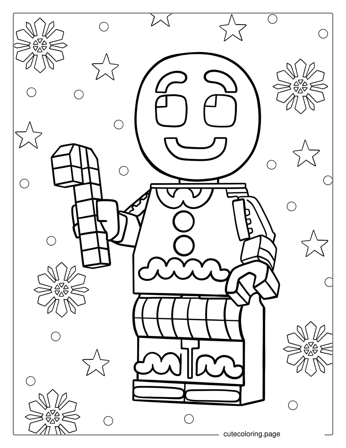 Coloring Page Of a Lego Gingerbread Man coloring page