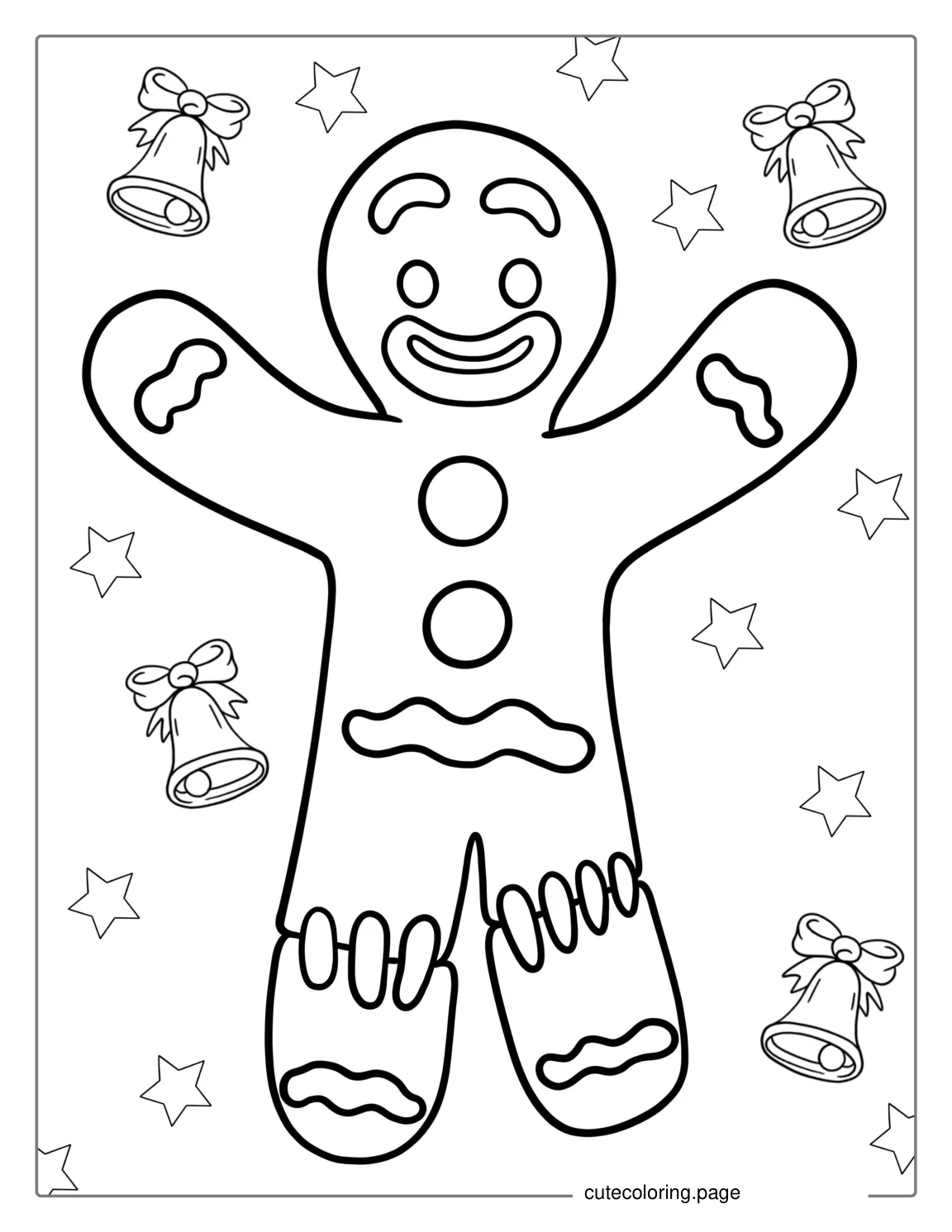 Coloring Sheet Of Shrek Gingerbread Man coloring page