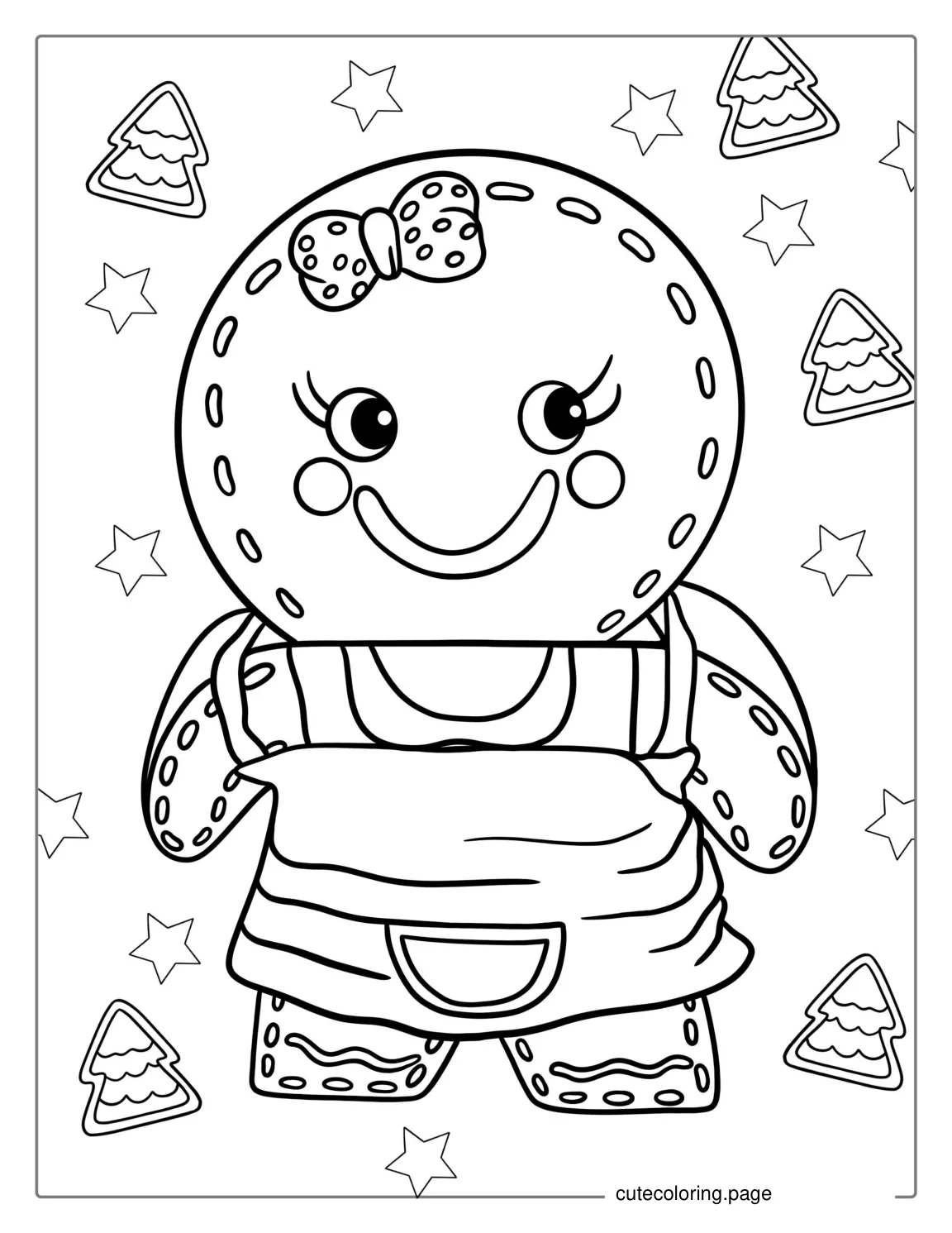 Gingerbread Lady Coloring Page For Kids coloring page