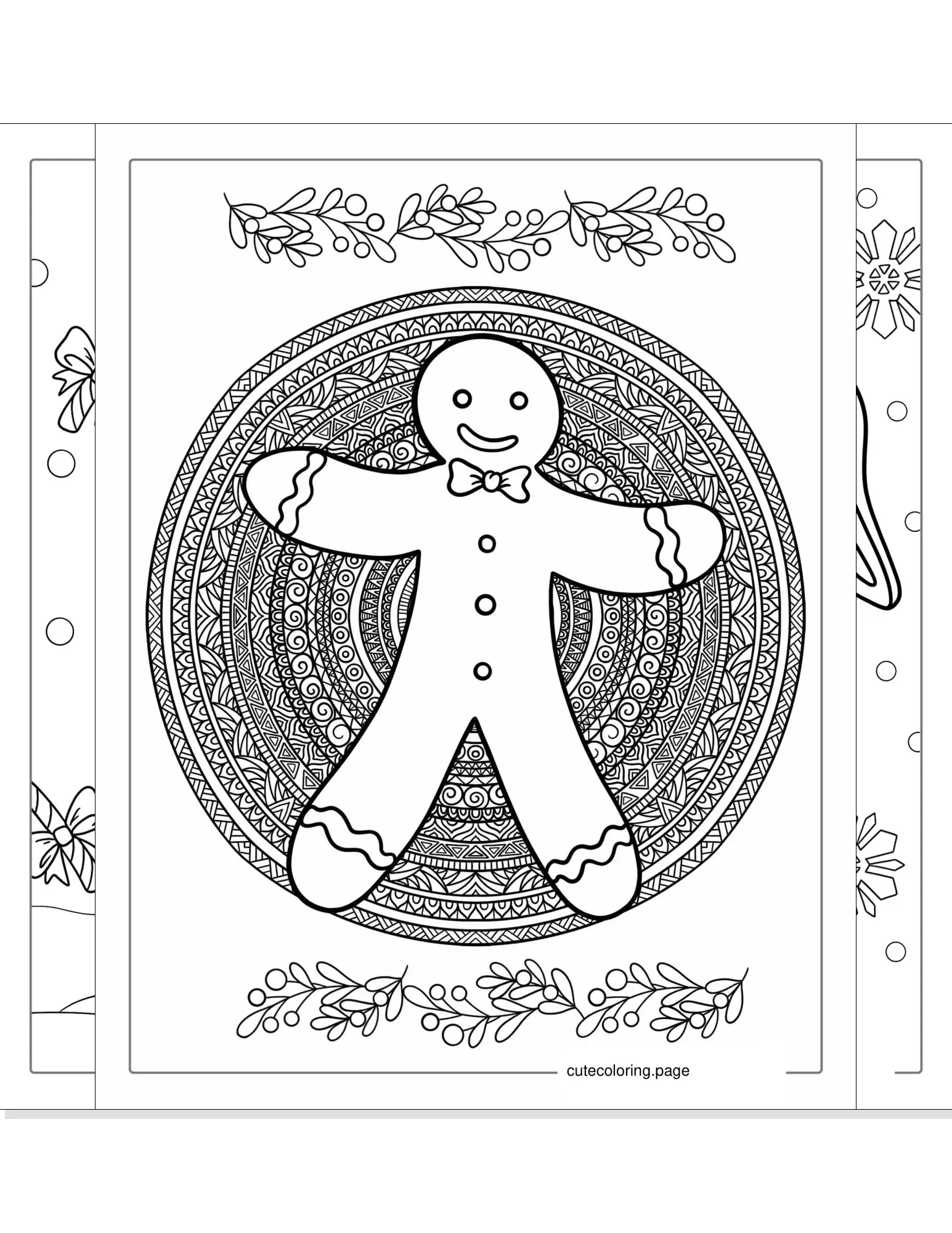 gingerbread man coloring pages coloring page