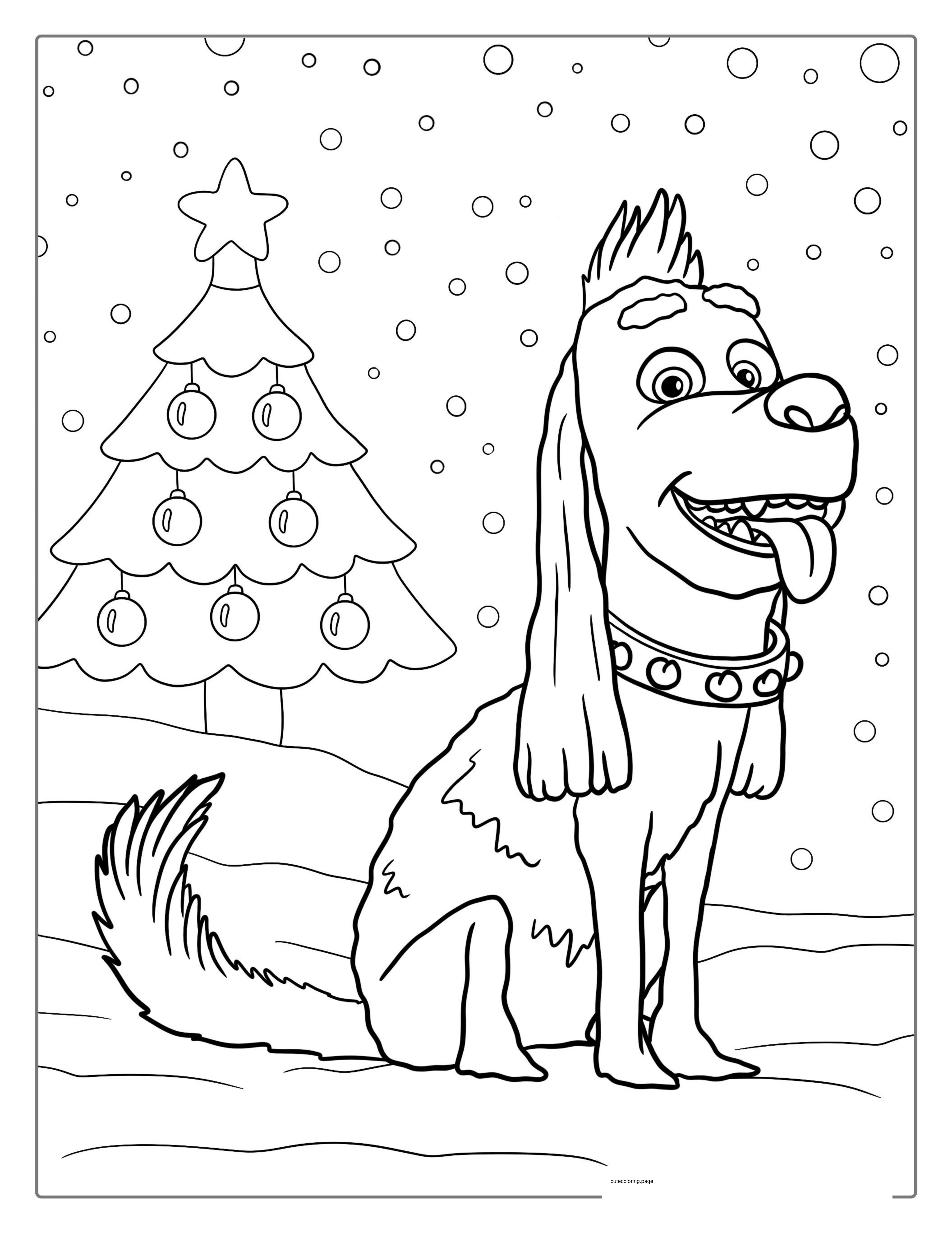 Coloring Page Of Max The Dog From The Grinch coloring page