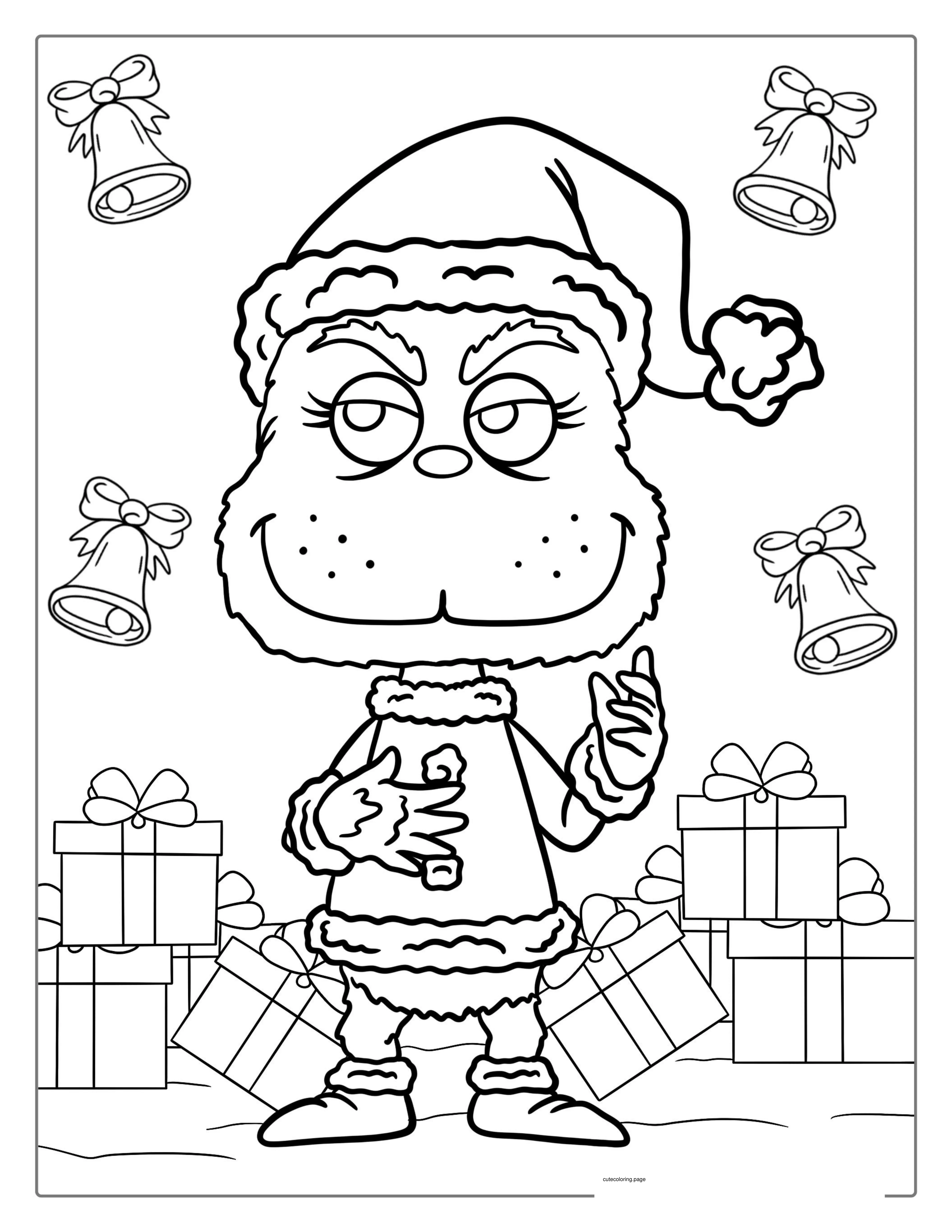 Cute Funko Pop Grinch Coloring Sheet coloring page