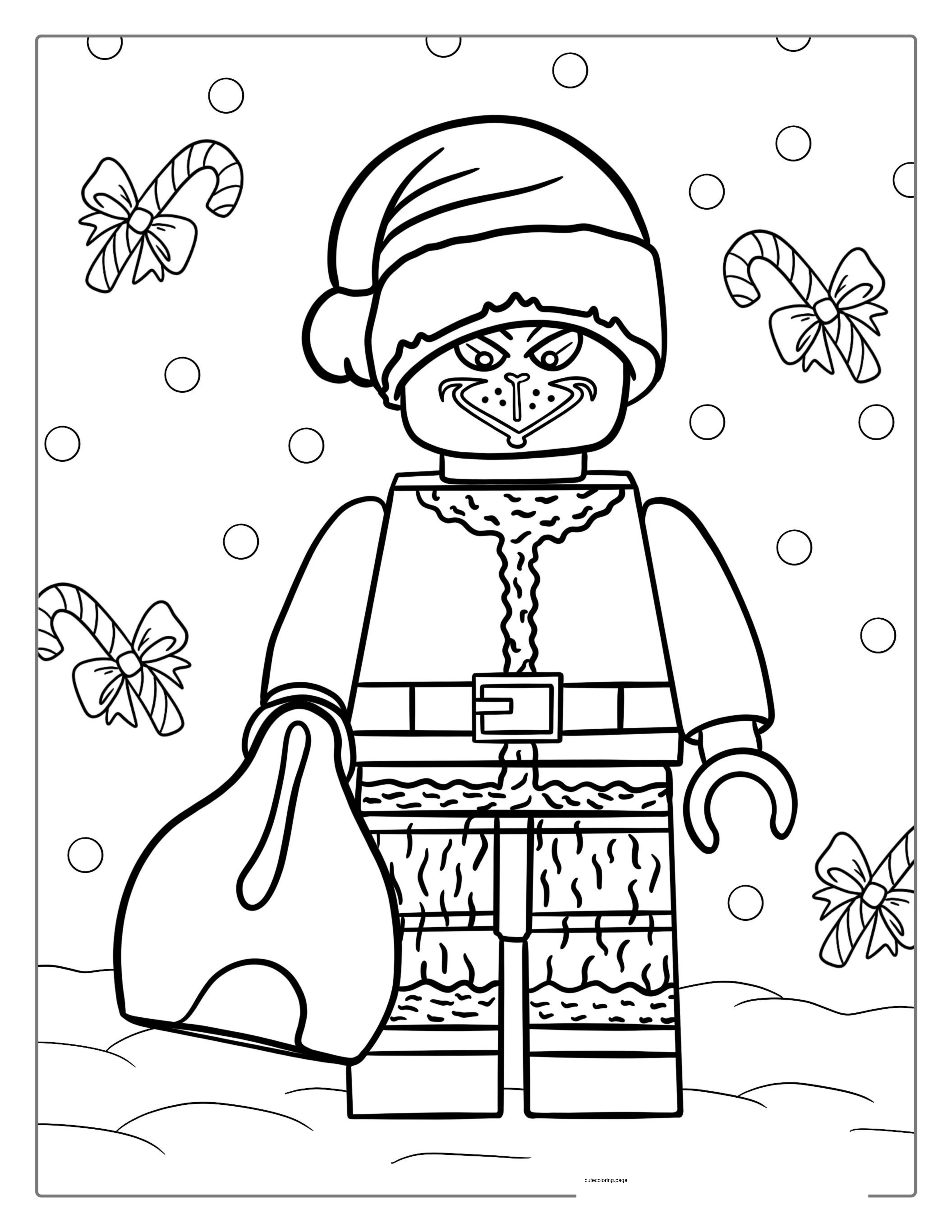 Lego Grinch Coloring Page For Kids coloring page