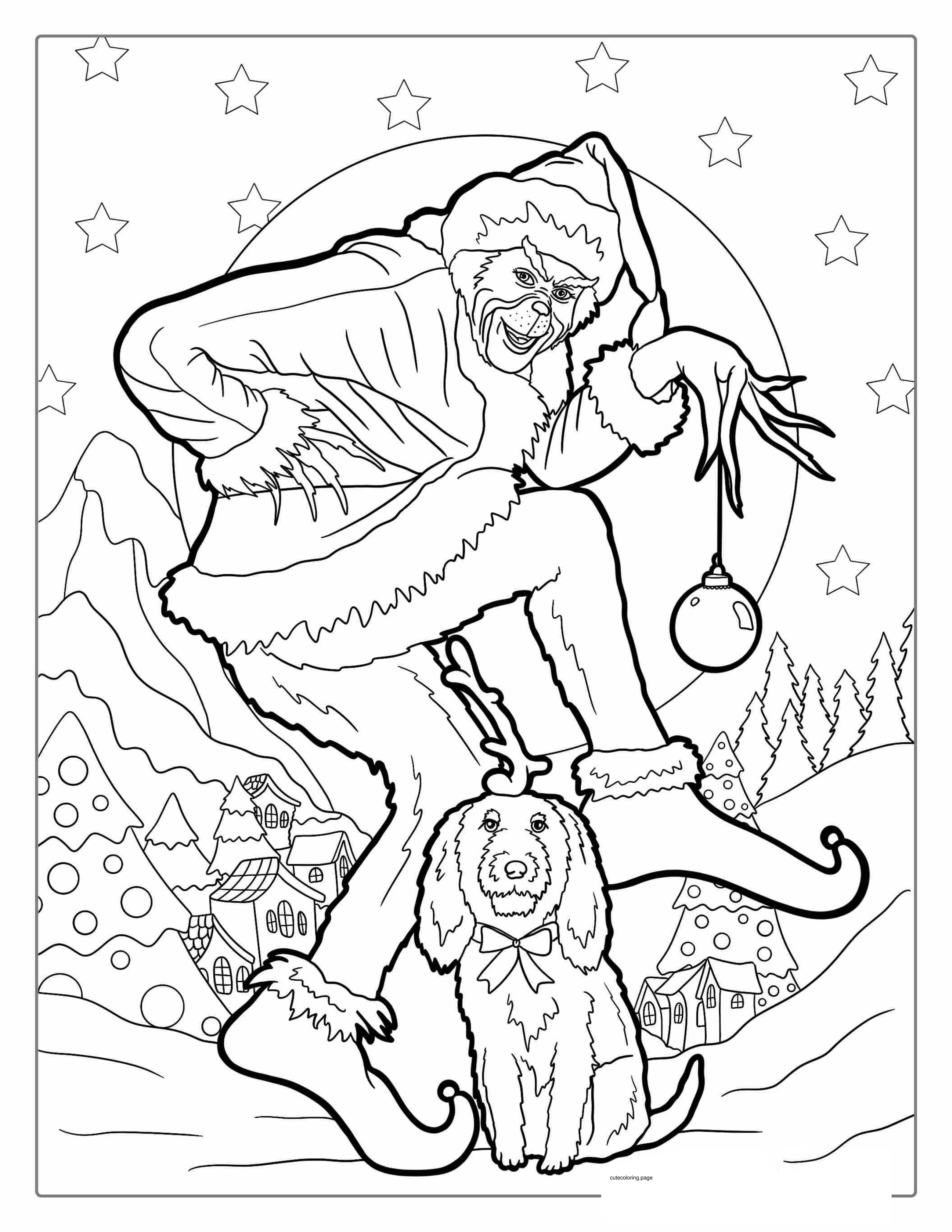 Realistic Coloring Page Of The Grinch That Stole Christmas coloring page