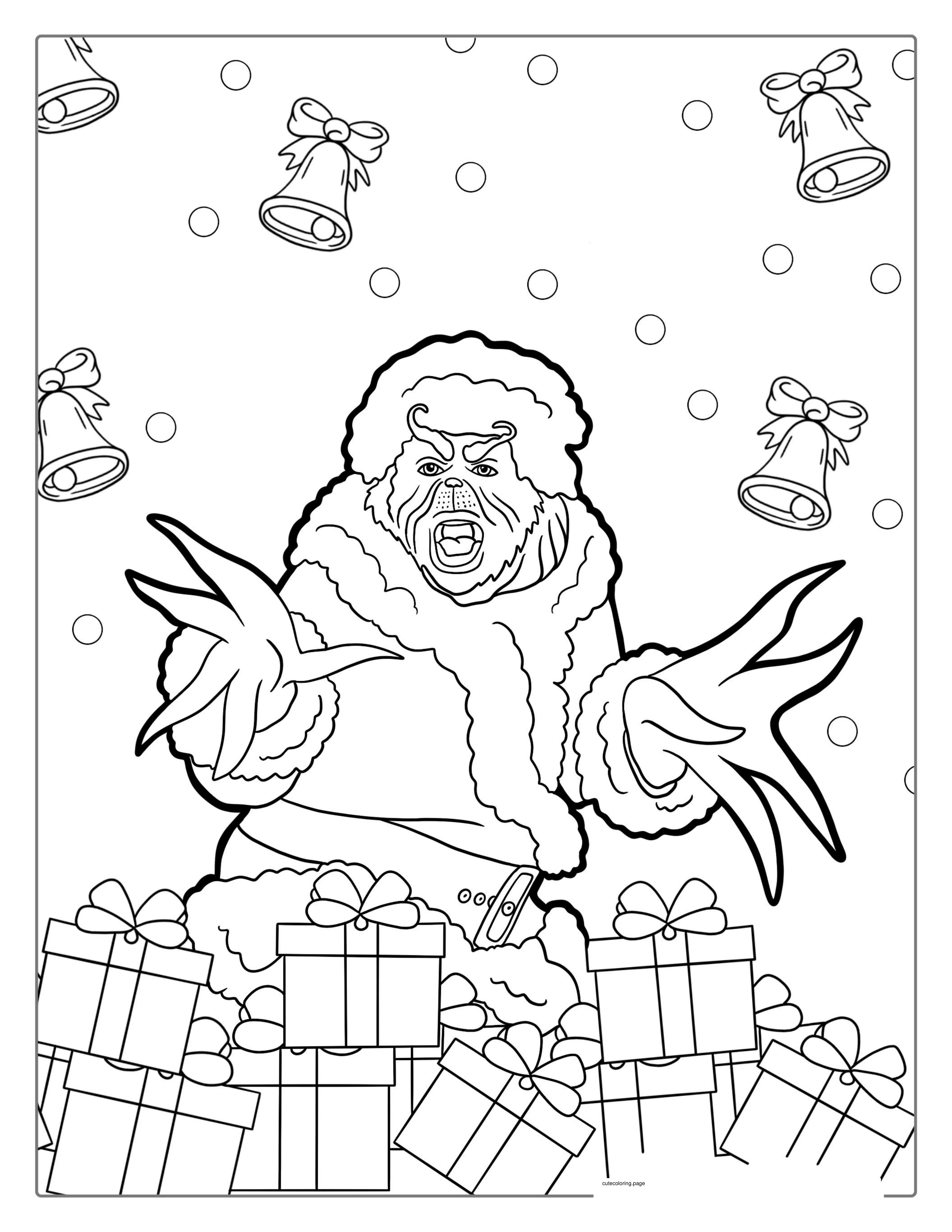 The Grinch Making a Funny Pose Coloring Picture coloring page