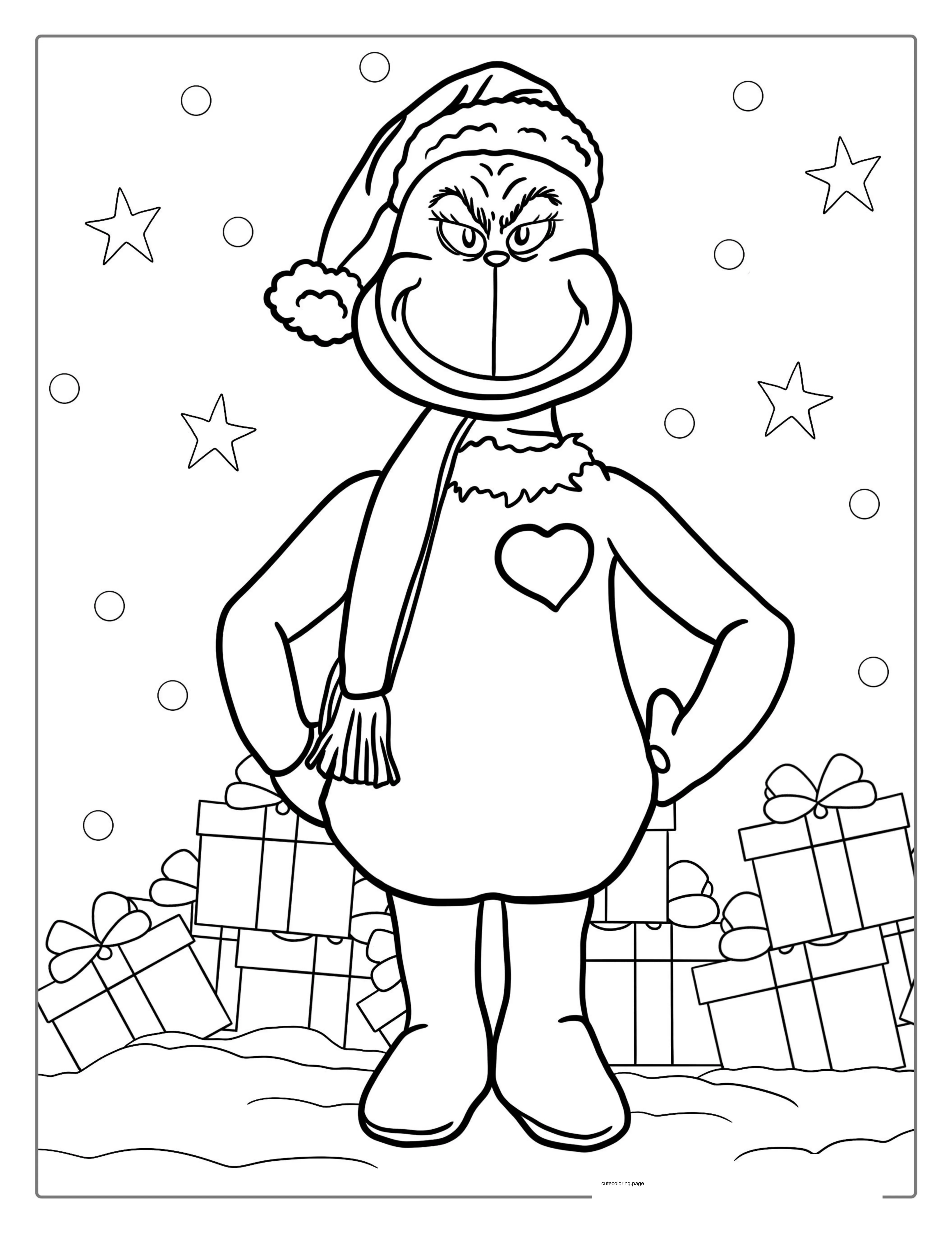 The Grinch_s Heart Coloring Page coloring page