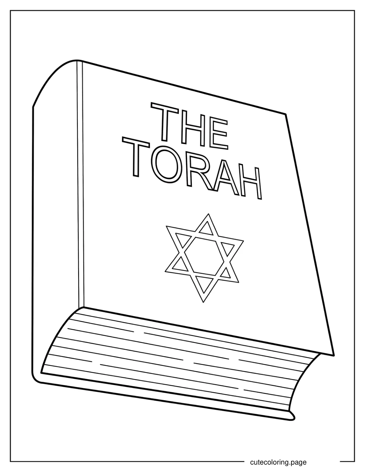 Easy The Torah Book Coloring Sheet For Kids coloring page