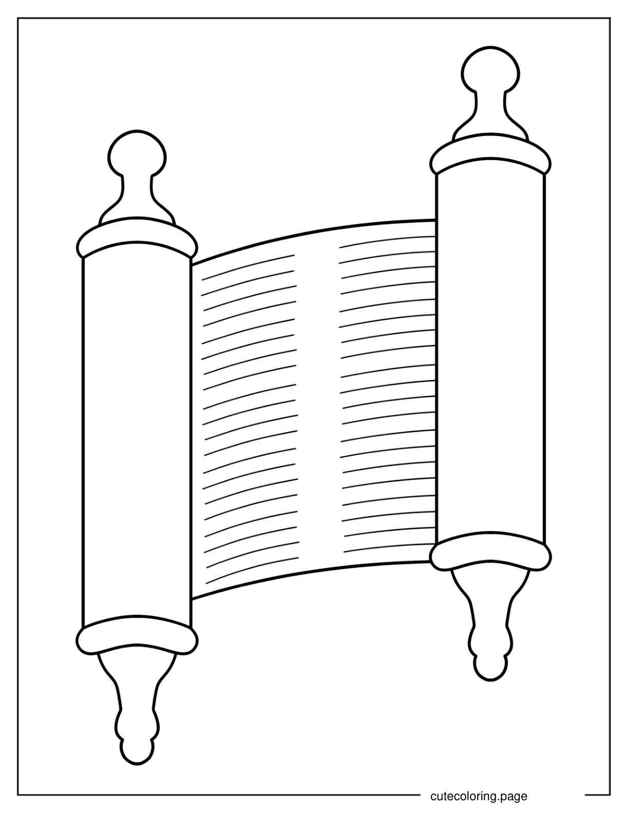 Simple The Scroll of Antiochus Outline Coloring Page For Preschoolers coloring page