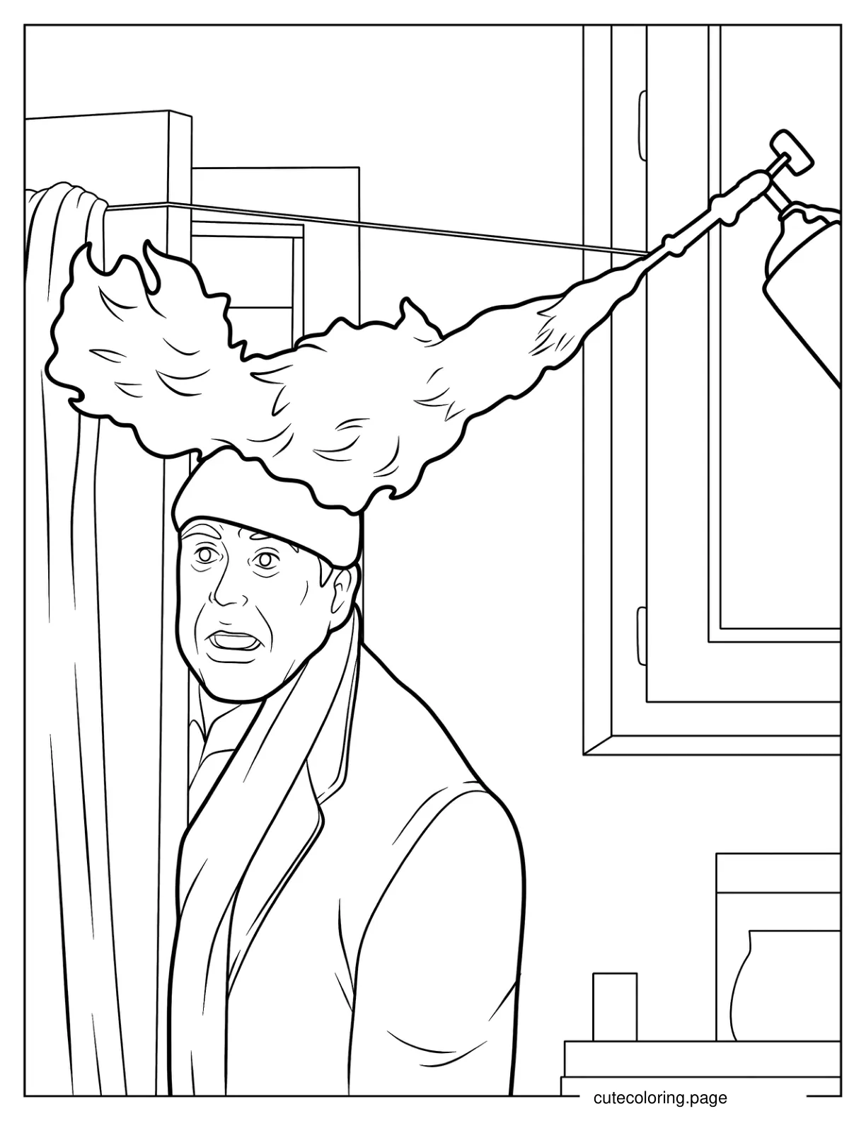 Harry With His Head On Fire Coloring Page coloring page