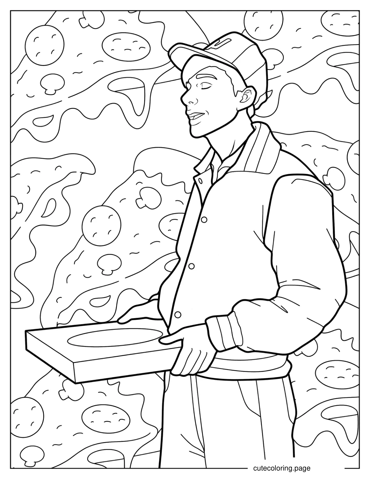 Pizza Boy Home Alone Coloring Sheet coloring page