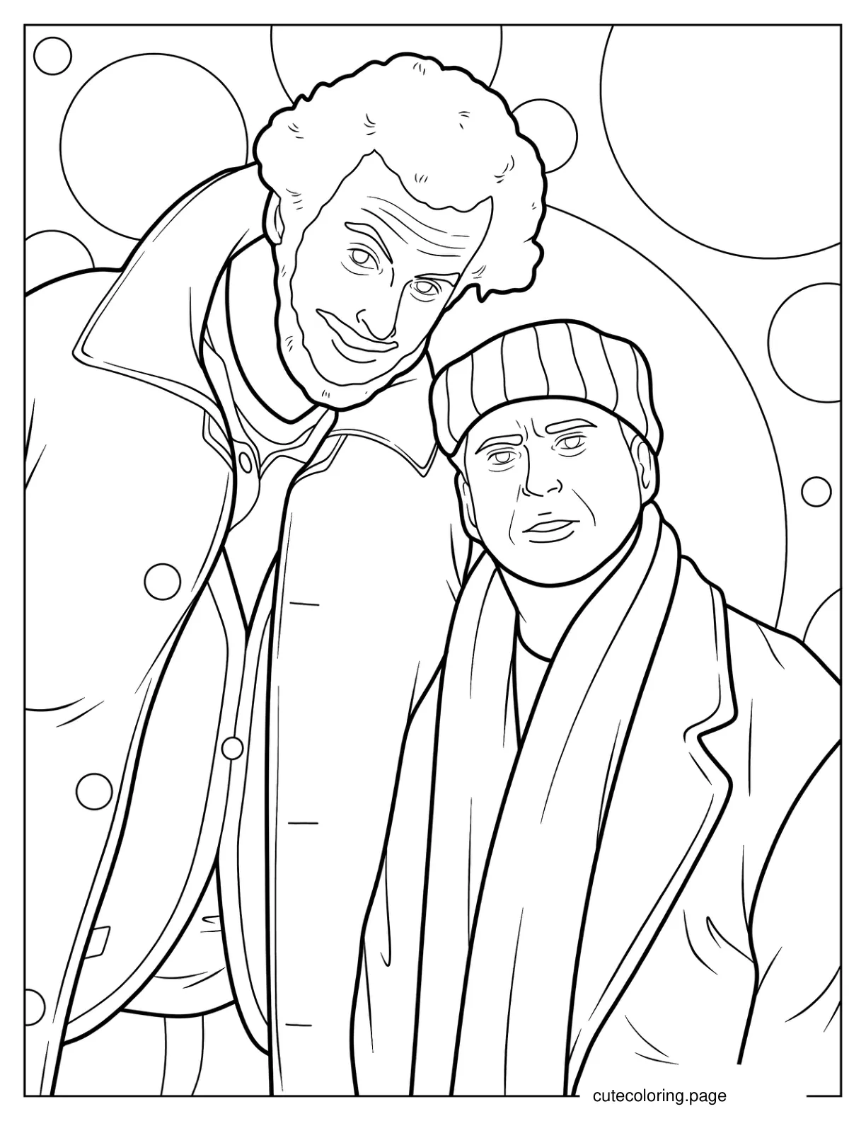 Realistic Marv And Harry Home Alone Coloring Sheet coloring page