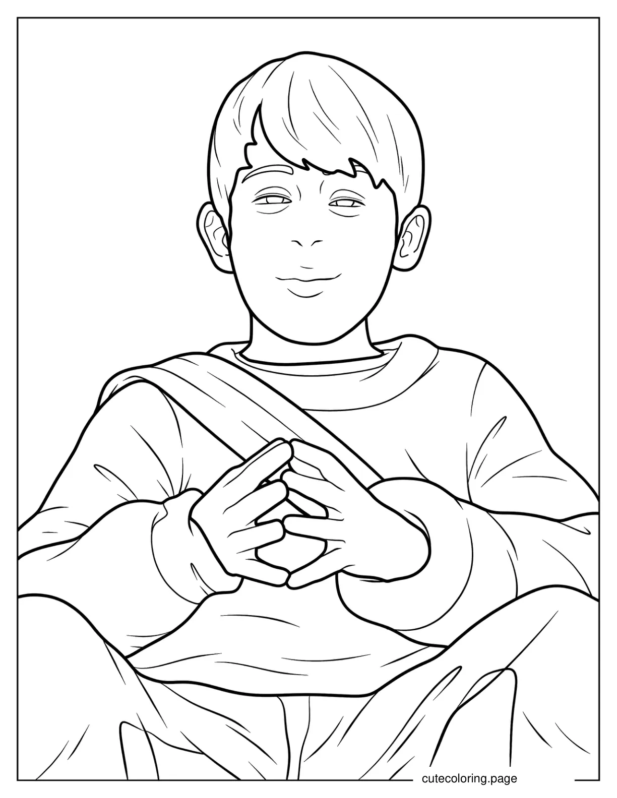 Simple Kevin McCallister Scheming Coloring Page coloring page