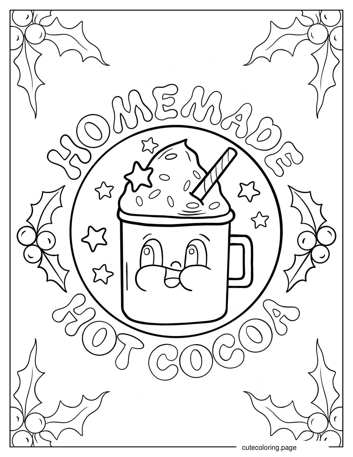 Homemade Hot Cocoa coloring page