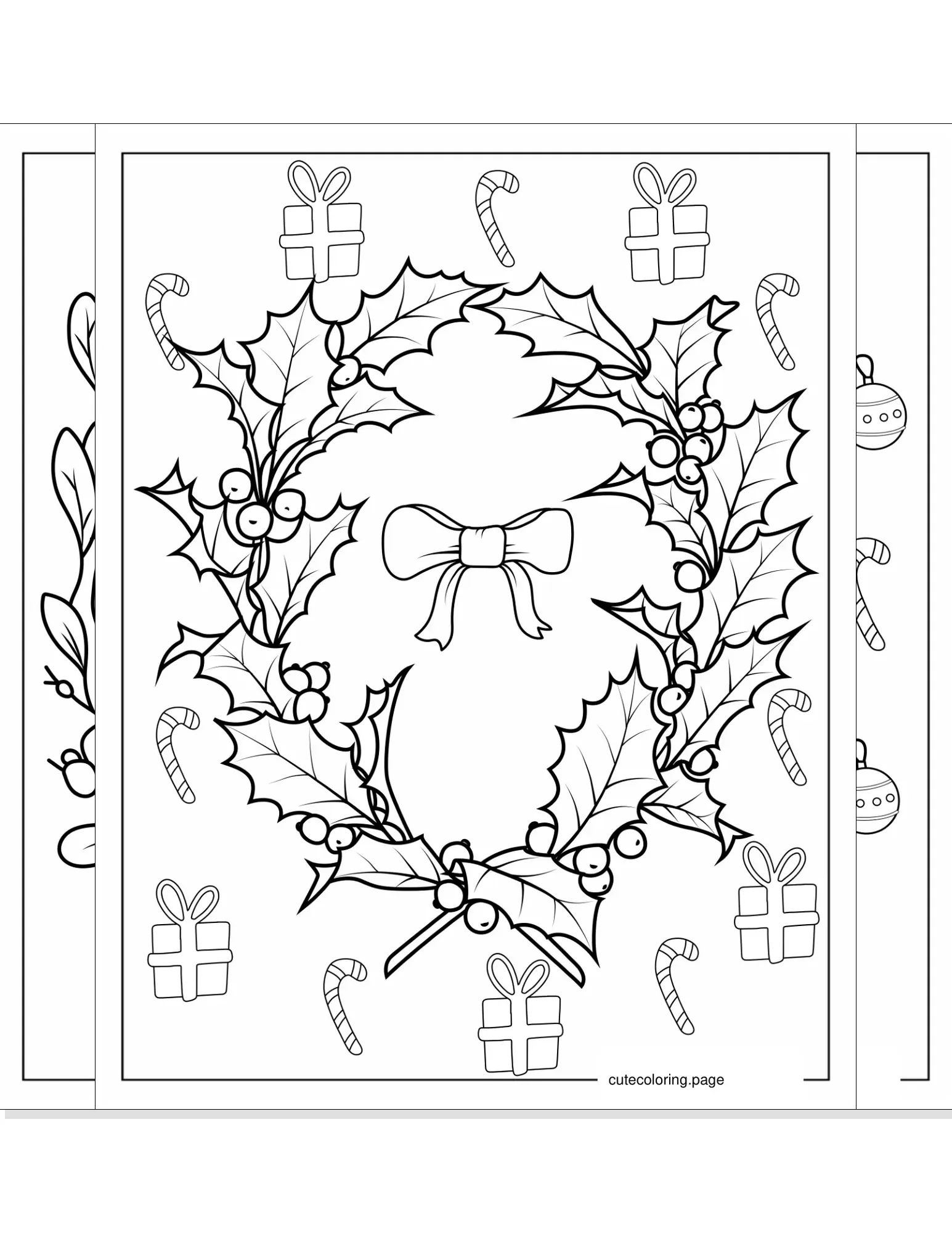 mistletoe coloring pages coloring page