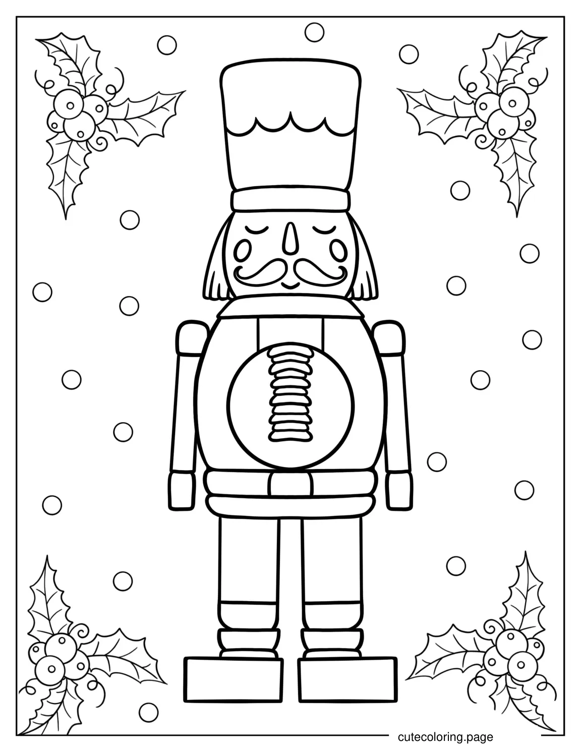 Easy Nutcracker To Color For Preschoolers coloring page