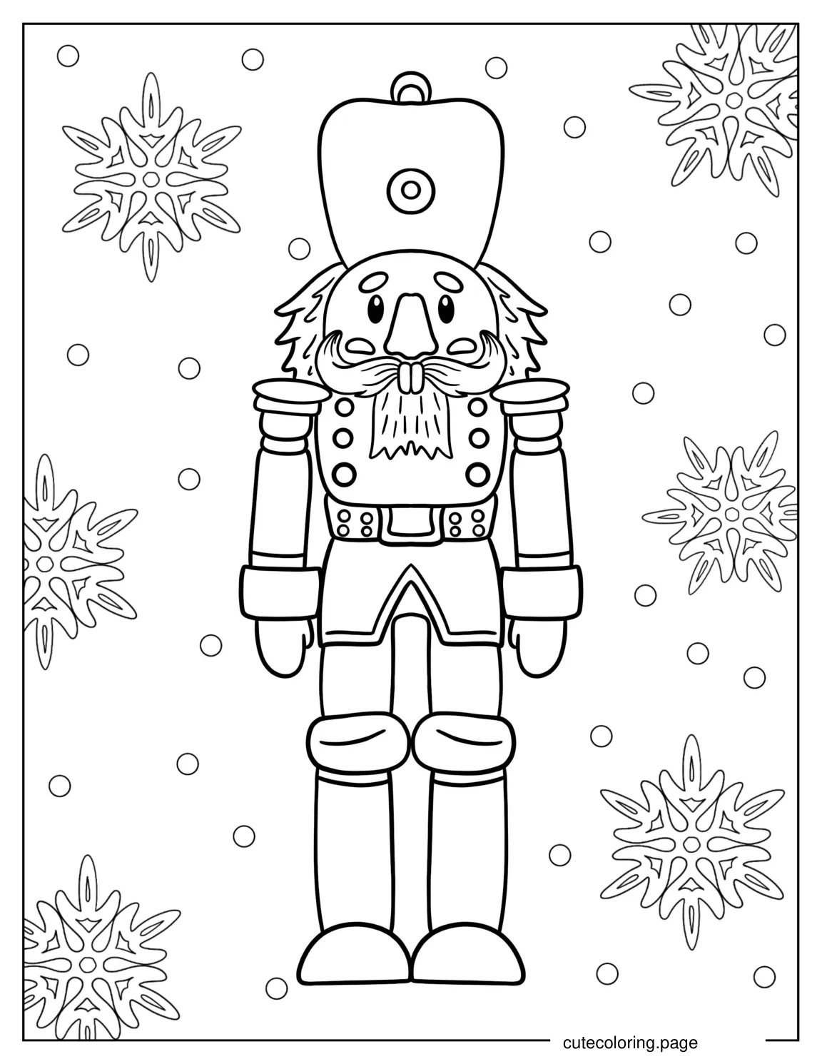 Easy To Color Nutcracker For Kids coloring page