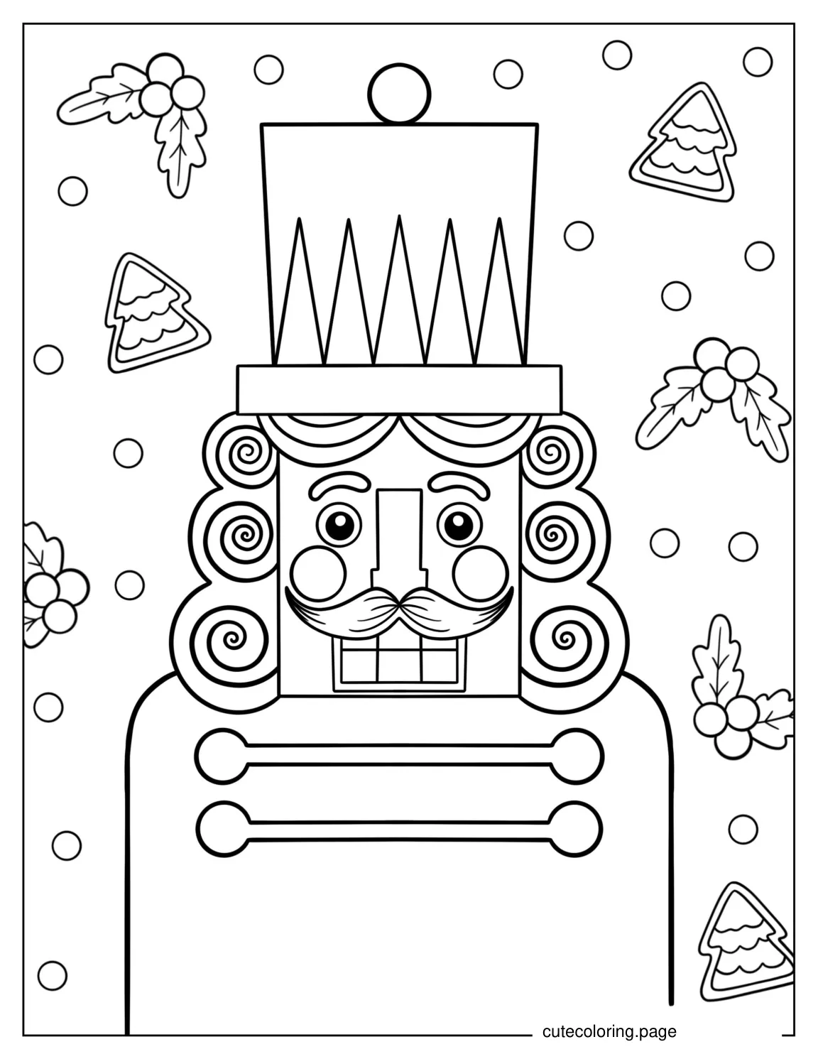 Simple To Color Nutcracker For Preschoolers coloring page