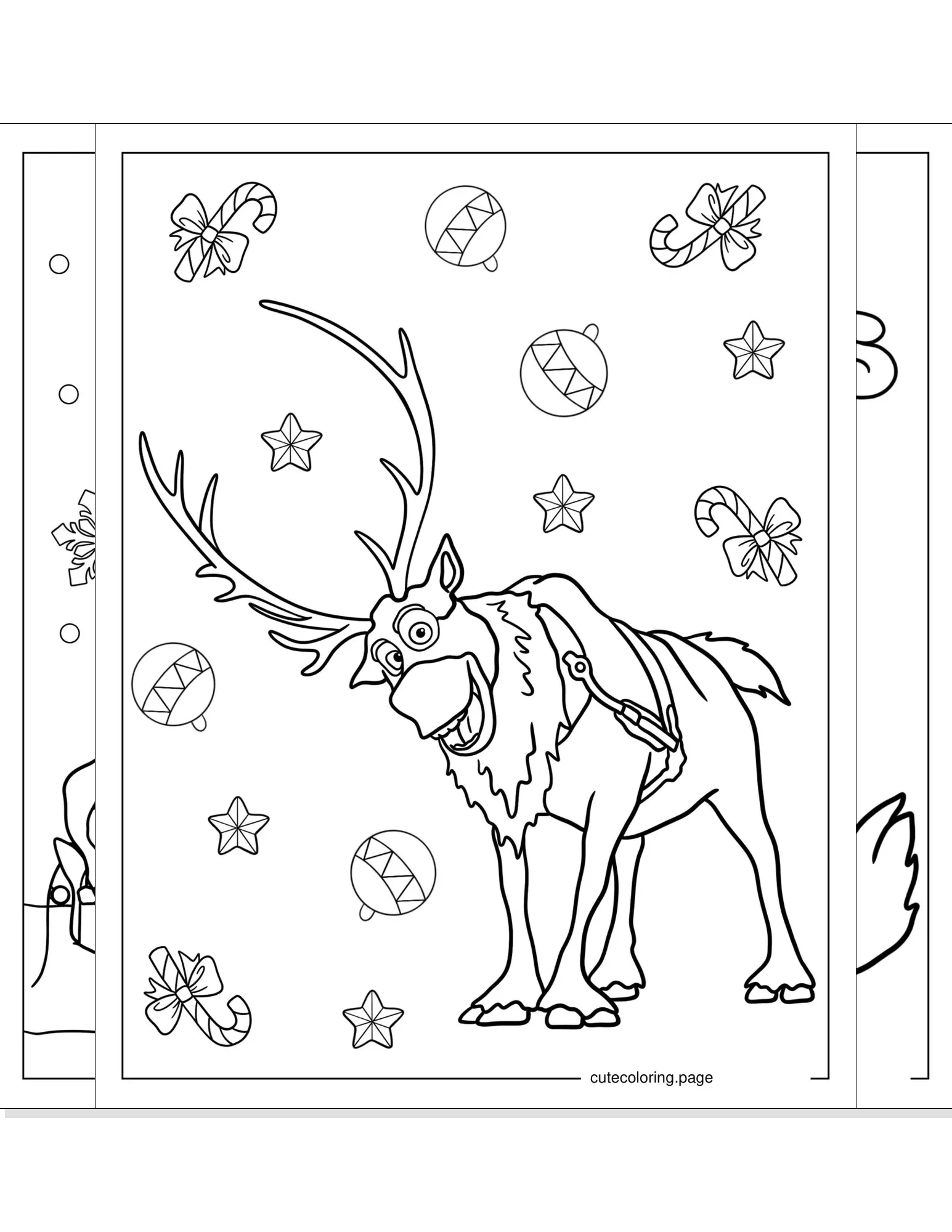 reindeer coloring pages coloring page