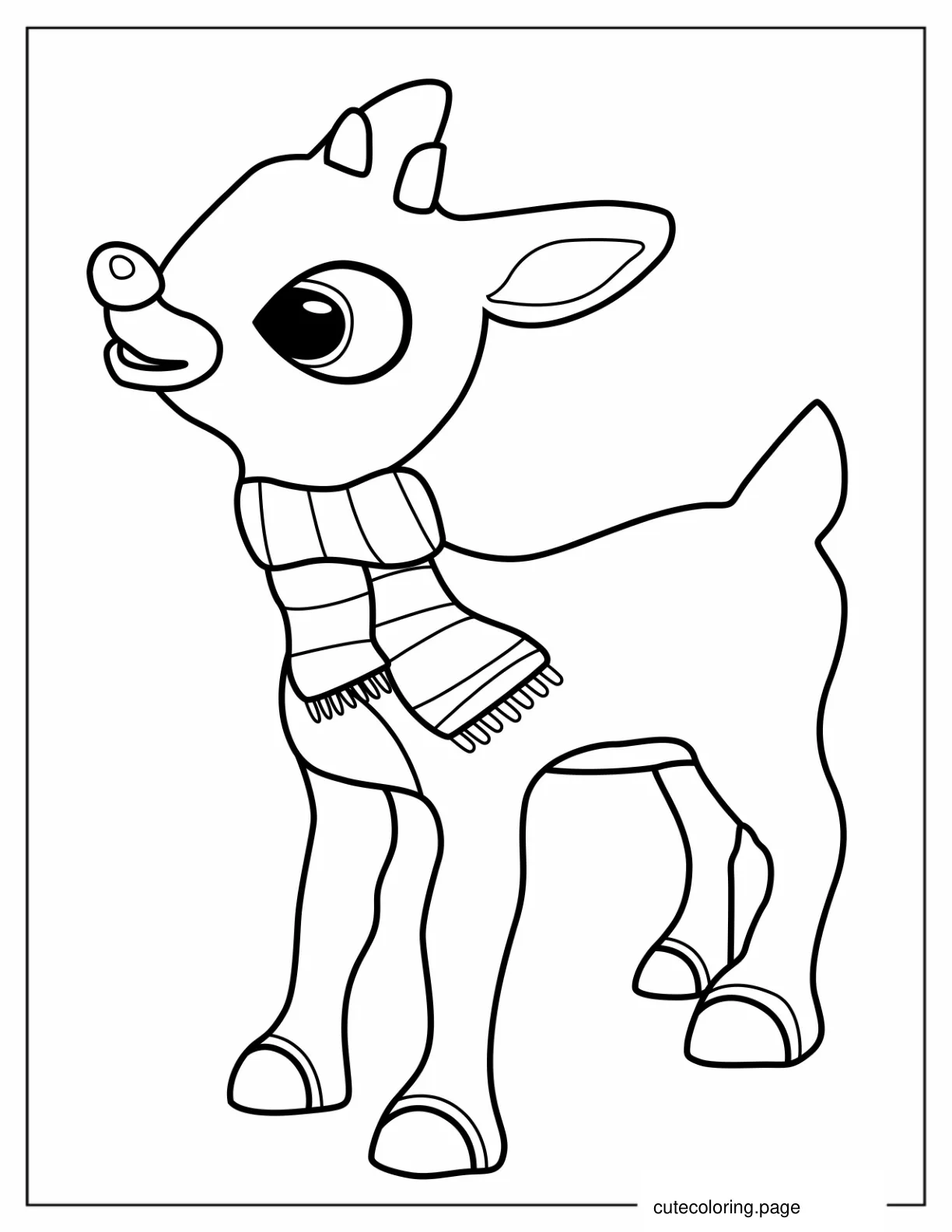 Coloring Page Of Baby Rudolph coloring page