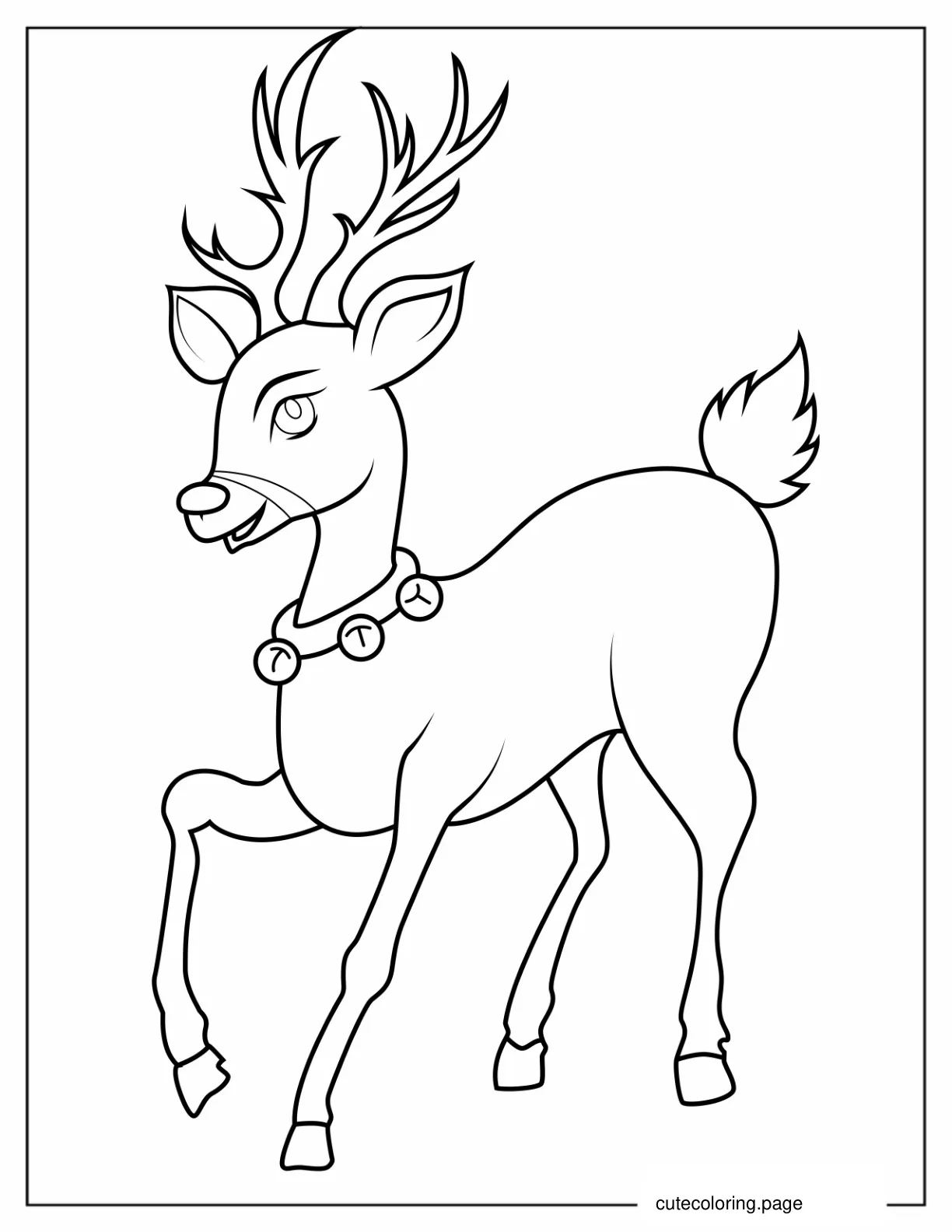 Realistic Looking Rudolph Coloring Sheet coloring page