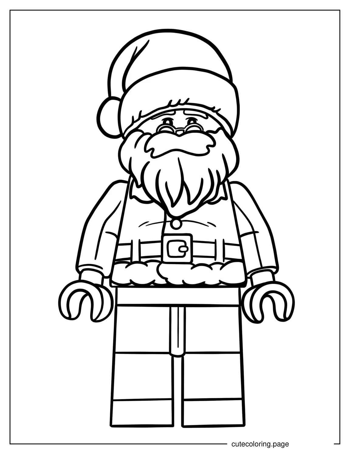 Coloring Page Of a Lego Santa Claus coloring page