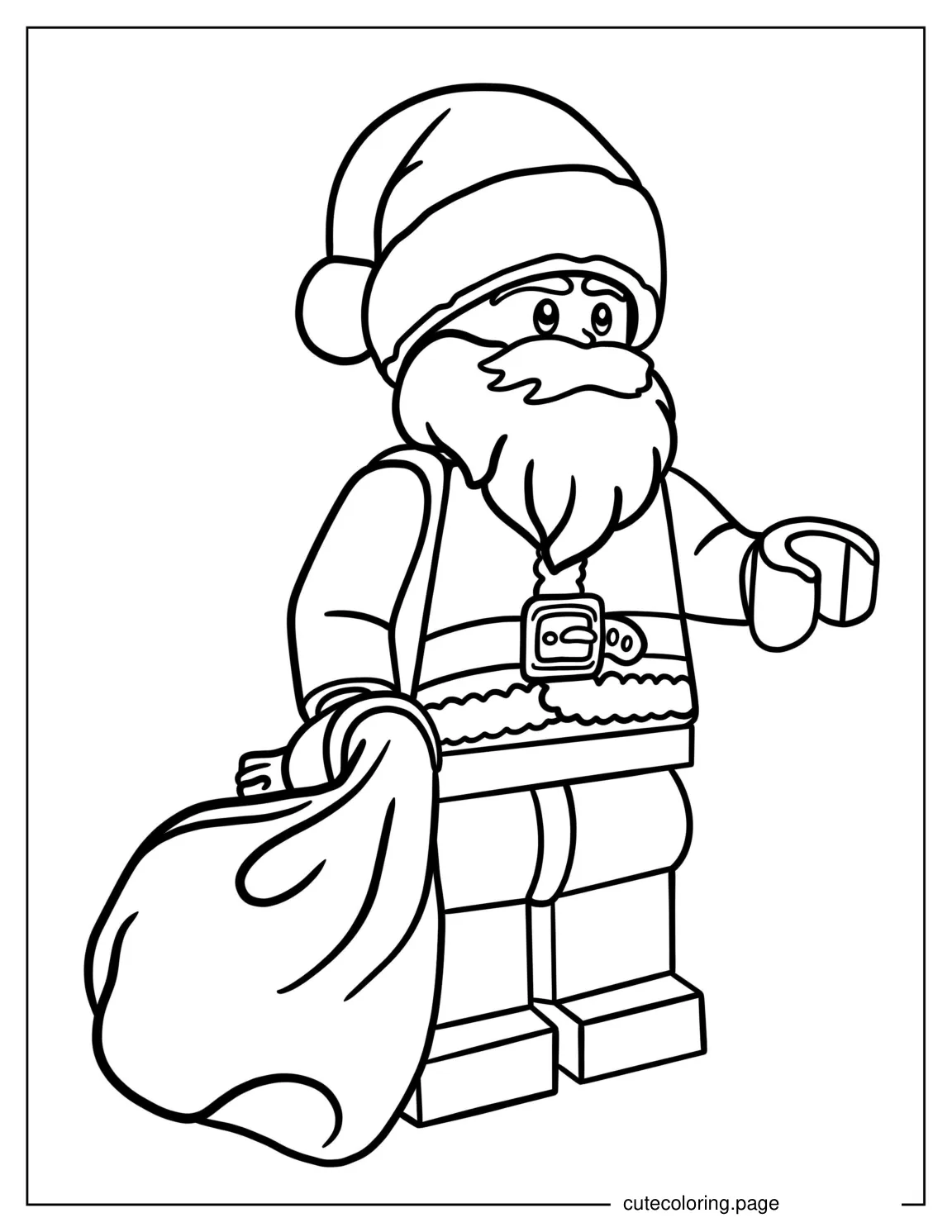 Lego Santa Claus Coloring Page coloring page