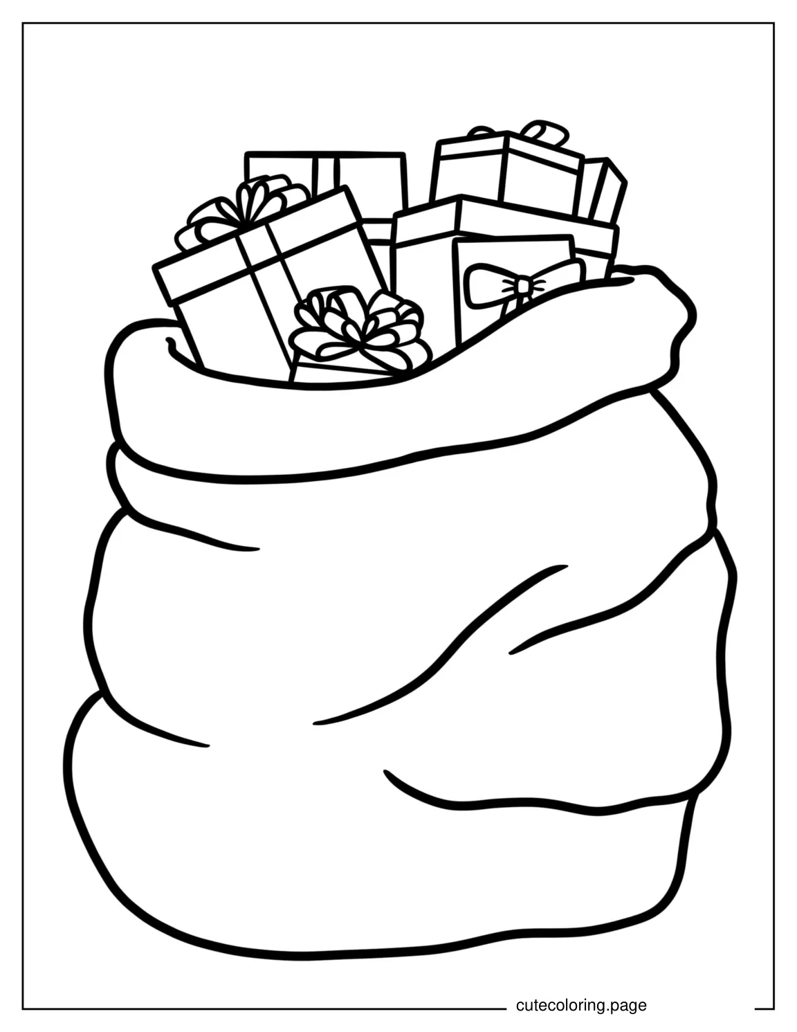 Santa_s Sack Of Toys To Color coloring page