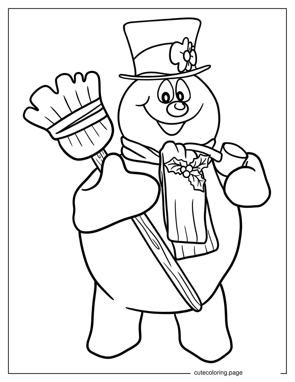 Coloring Sheet Of Frosty The Snowman coloring page