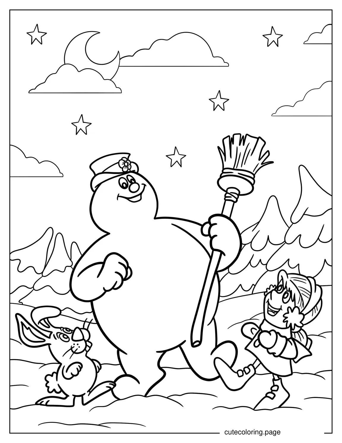 Frosty The Snowman Coloring Page coloring page